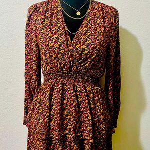 Zara Fall Long Sleeve Dress Size Small